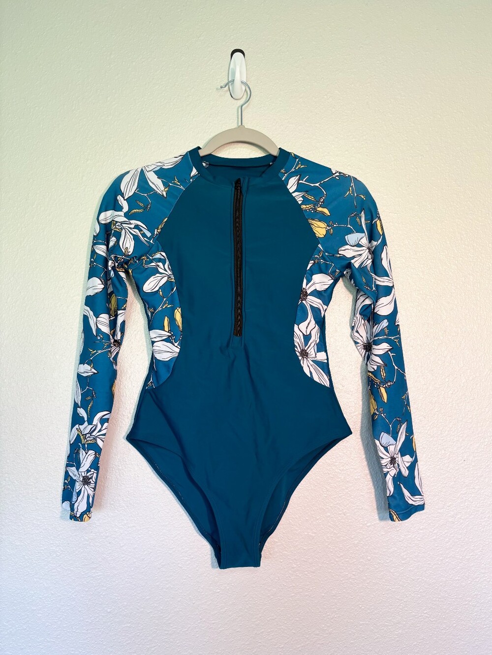 Blue Long Sleeve Swimsuit
